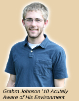 Johnson '10 Thinks About World Around Him