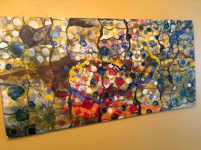 Abstract Art on Plywood-$12