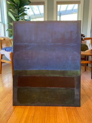 Rothko Blue, Green, and Brown Wood Mount Print $35