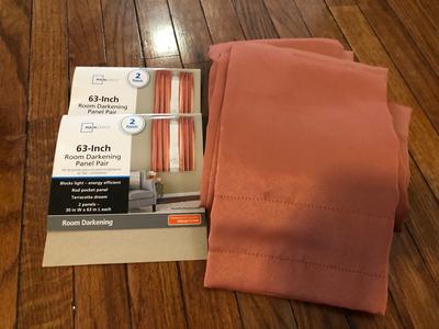 63-in Room Darkening Curtains (2 sets)