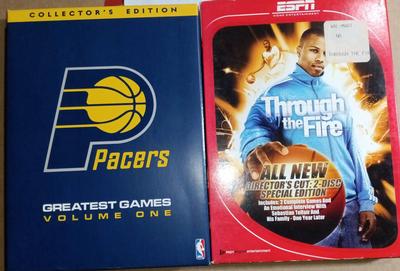 Pacers Greatest Games 4 DVD set &  Through the Fire DVD