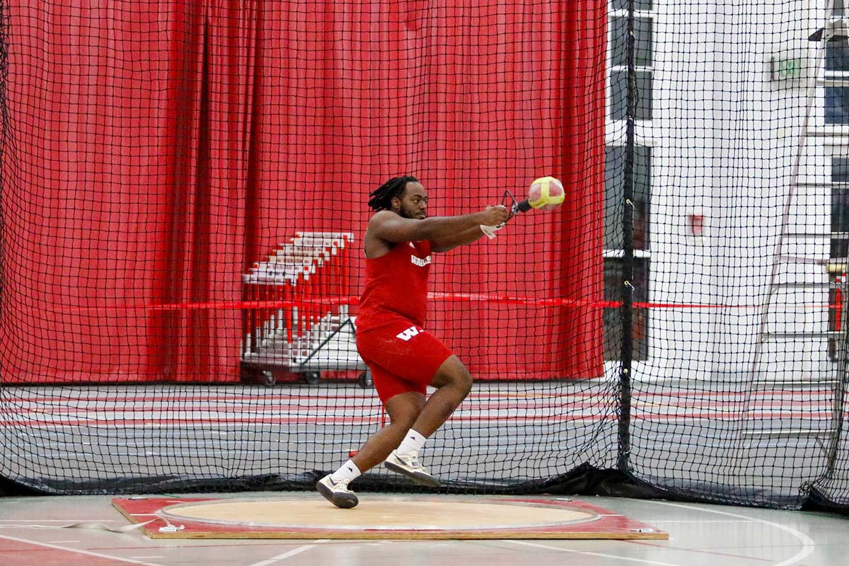 Kenny Coleman competes in shot put and discus for Wabash’s track and field team.