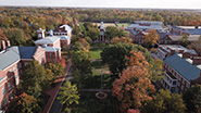 An aerial of Wabash College