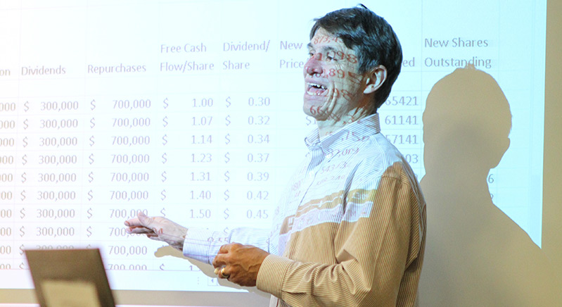 Frank Howland teaching Corporate Finance