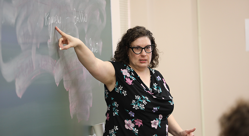 BKT Assistant Professor of Classics Theodora Kopestonsky.