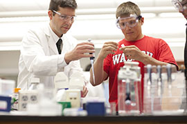 Student in the Science Lab