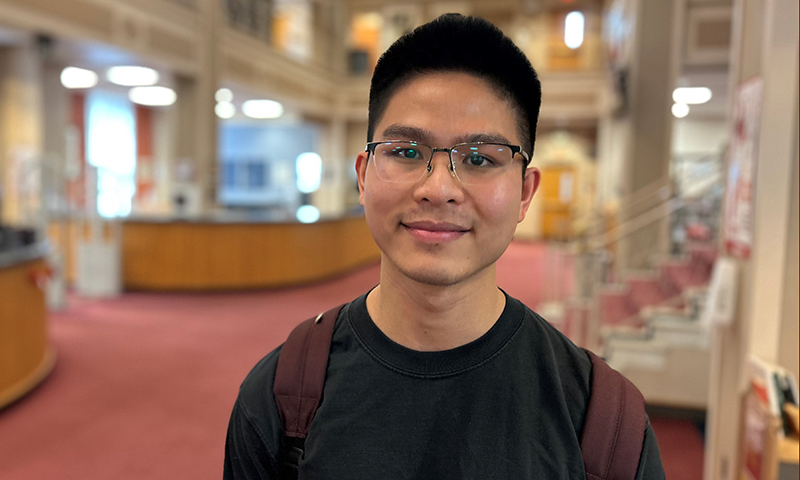Senior international student and Financial Economics major, Duke Phan ’26.