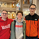 three seniors from the Wabash College Video Network&rsquo;s live broadcast crew, Myles Bernat &rsquo;26, Kean Chen &rsquo;26, and Braiden Foster &rsquo;26.