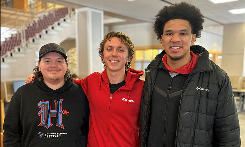 Recipients of the 2025 Kenneth Rhys Rudolph Memorial Fund: Benjamin Weaver &rsquo;26, Sawyer Stuckey &rsquo;26, and Rich Brooks &rsquo;26.