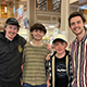 Director Rory Willats &rsquo;17 and student actors Trezdin Hair &rsquo;27, Hunter McArthur &rsquo;29, and Ben Donaldson &rsquo;29.