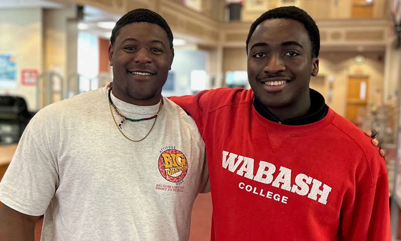 The Class of 2026 Wabash College Commencement Speakers, Quinn Sholar and Precious Ainabor.