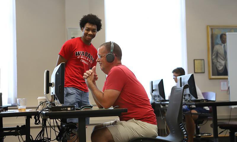A WLAIP student meets his audio essay's latest listener.