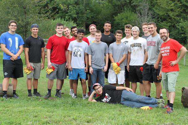 Professor Hartnett's advising group after the work was done.