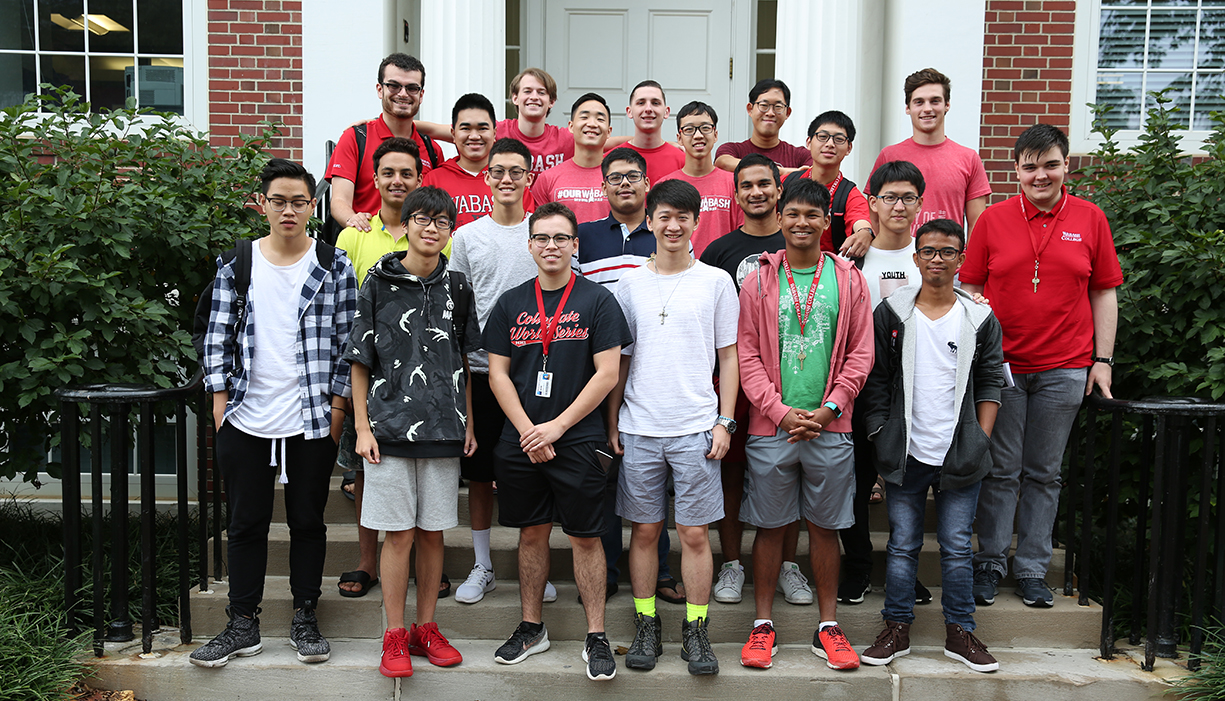 Students and mentors in front of Goodrich