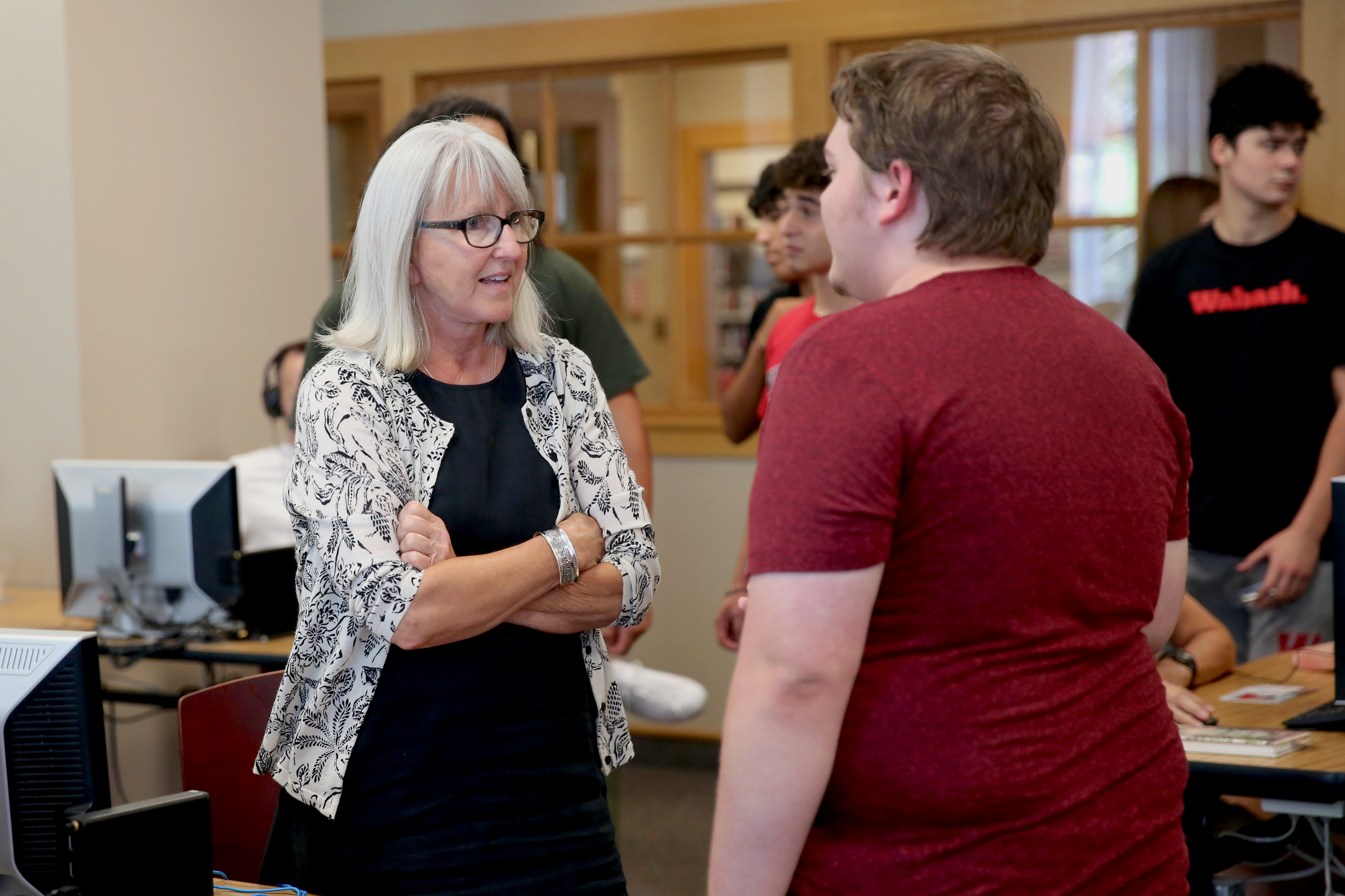 Students got to network with Wabash community members during the event.