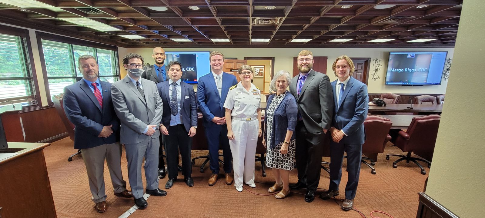 The three Wabash interns worked under the guidance of CDC epidemiologist Dr. Margaret Riggs.