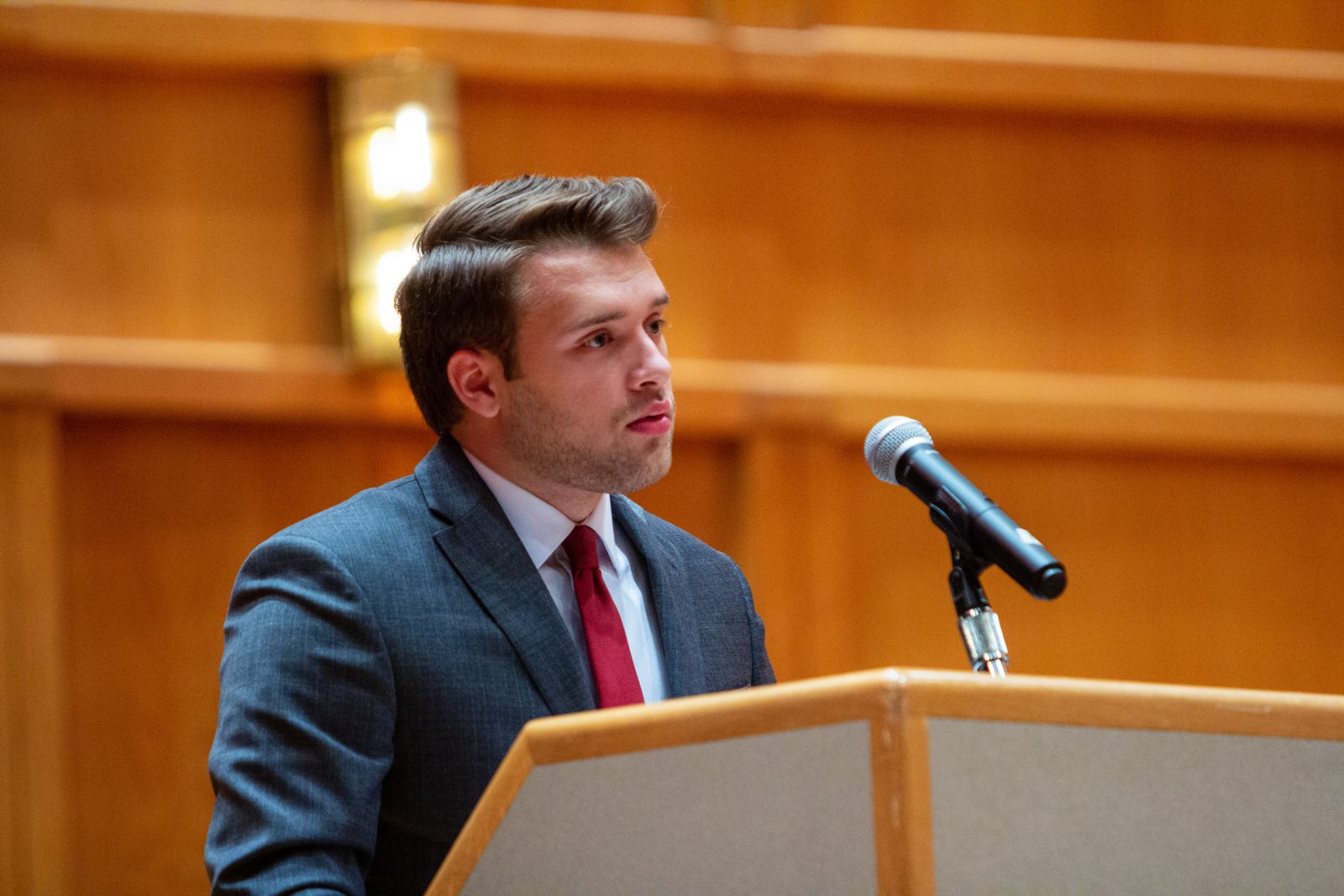 Cooper Smith ’23 served as counsel for the petitioner during this year's Moot Court. 