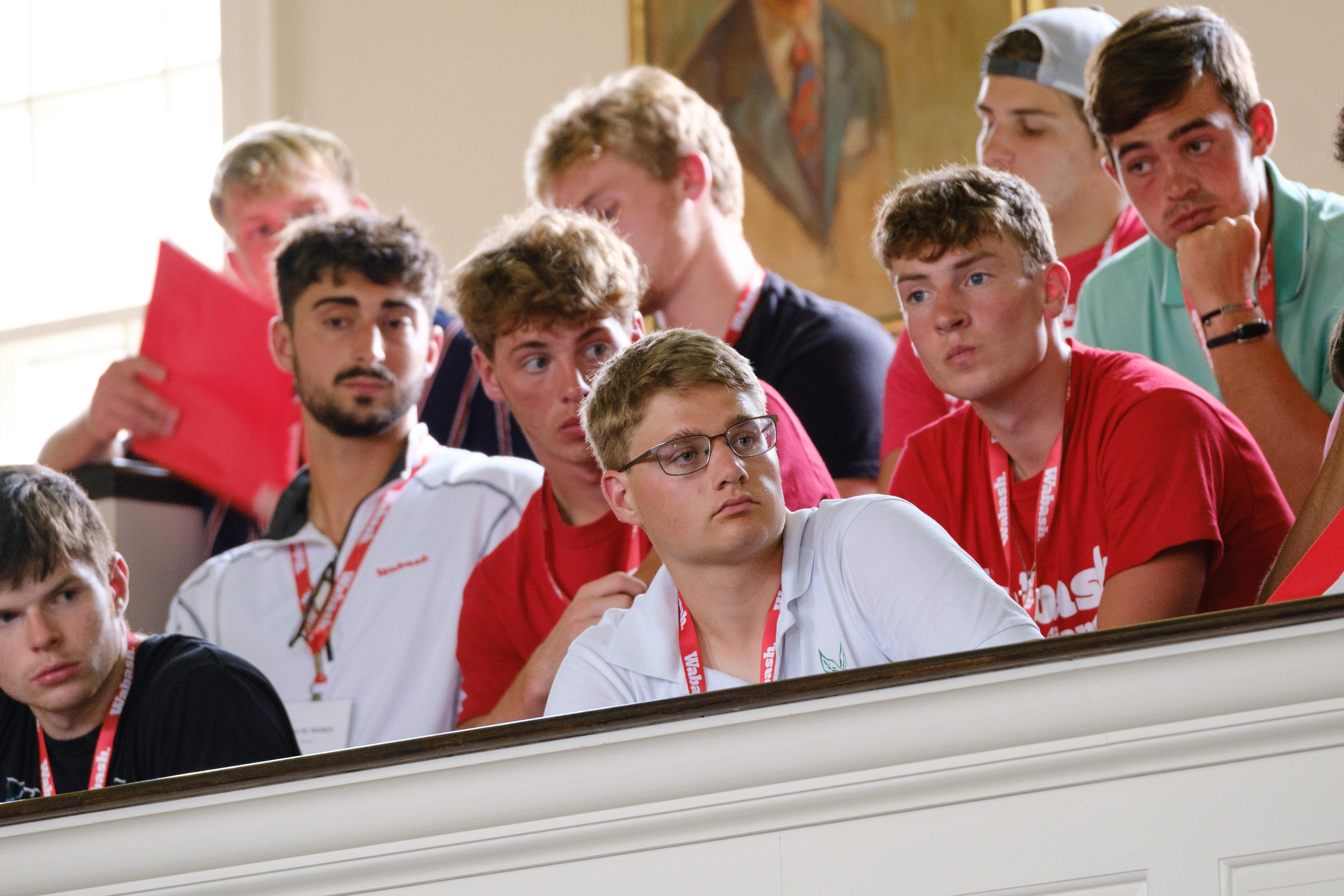 Using the hand bell that once belonged to Wabash’s first educator, Caleb Mills, Wabash President Feller rang in the Class of 2026. 