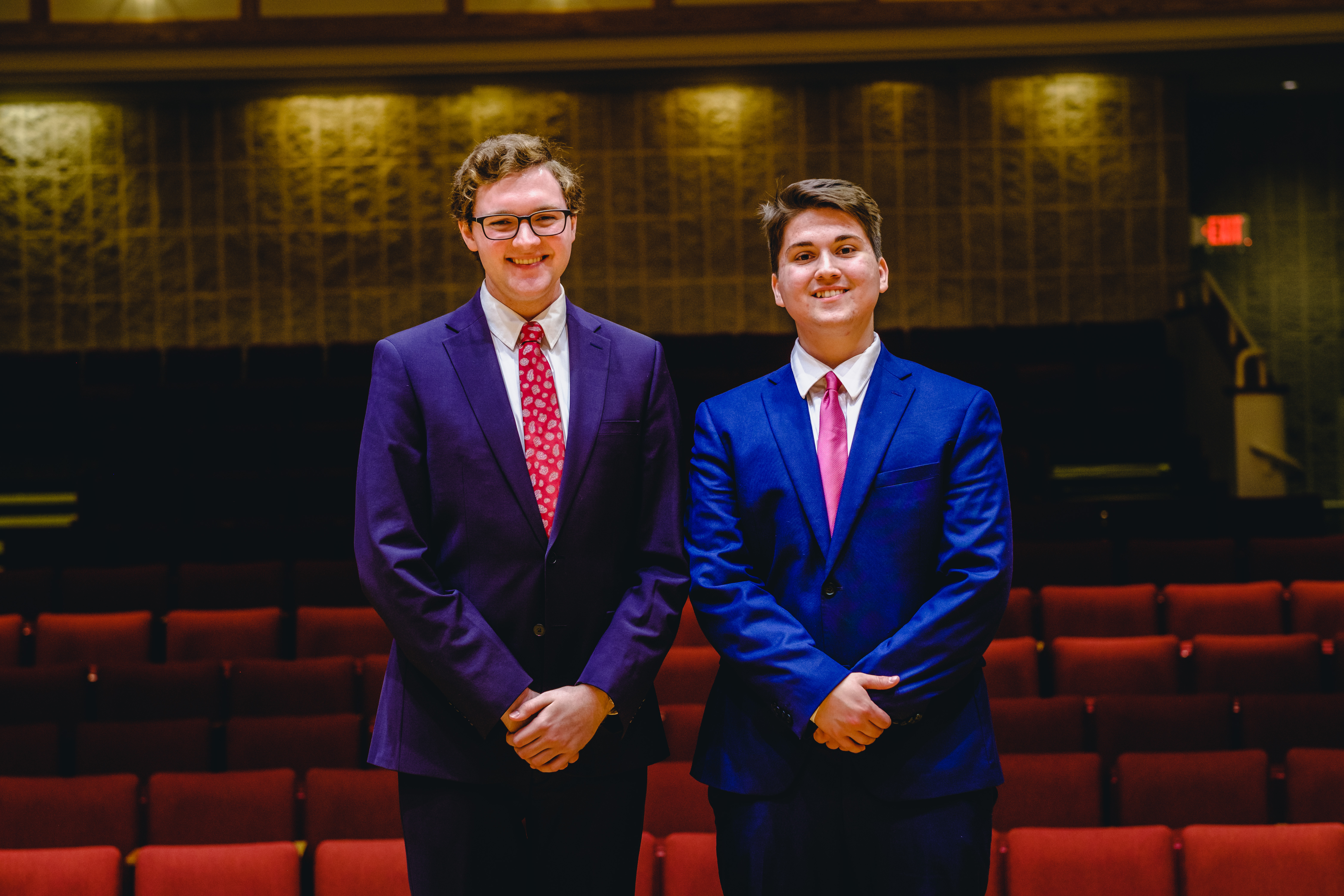 Moot Court winners Buckley (left) and Seth Kirkpatrick ’24. 