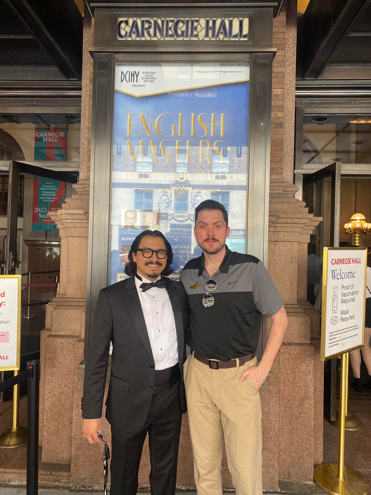 Alejandro Reyna (left) felt proud of the performance he put on for the Carnegie Hall crowd, which included some of his close friends. 