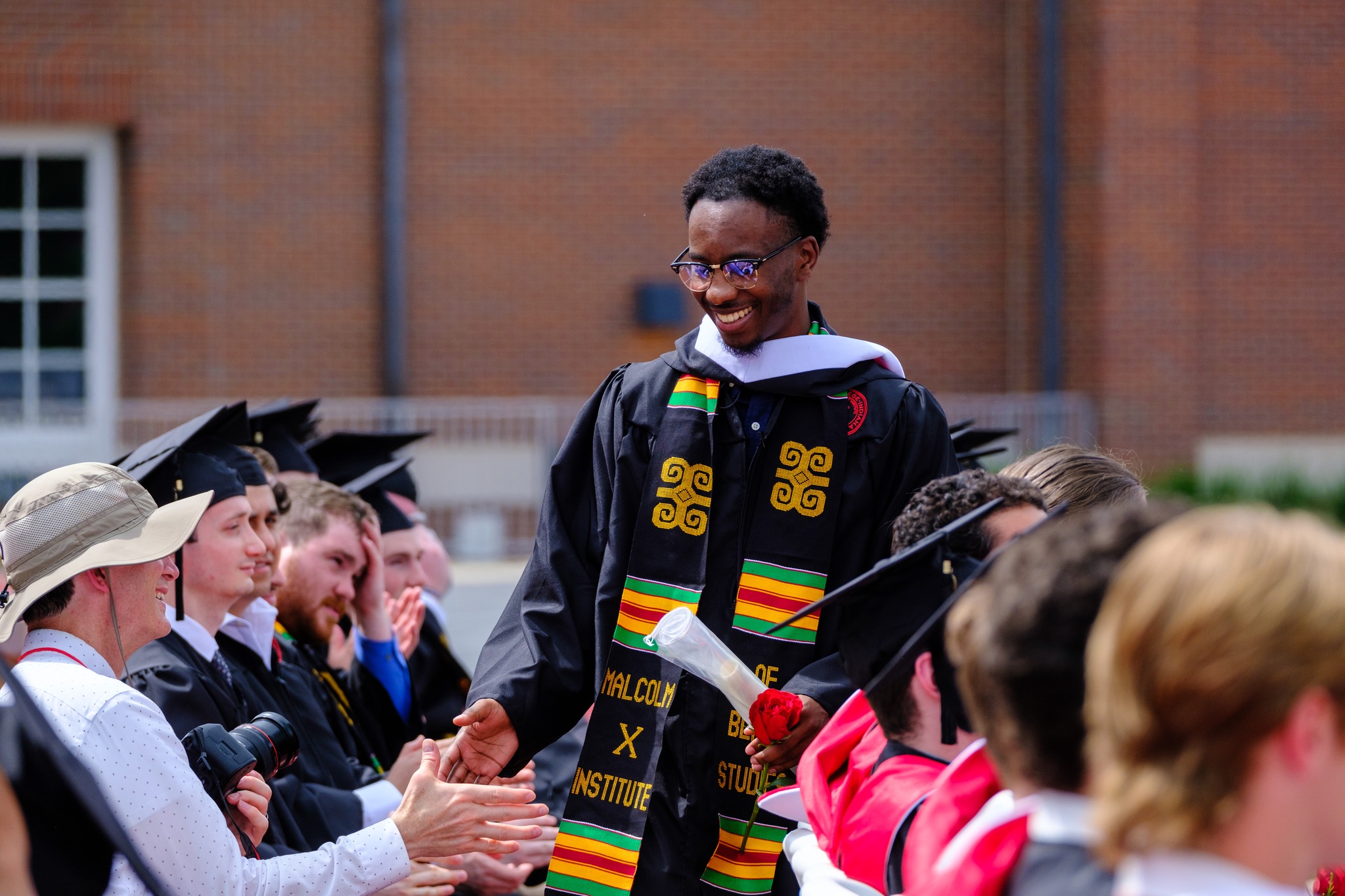 The 175 men of the Class of 2023, including Chris French, received their diplomas from President Scott Feller. 