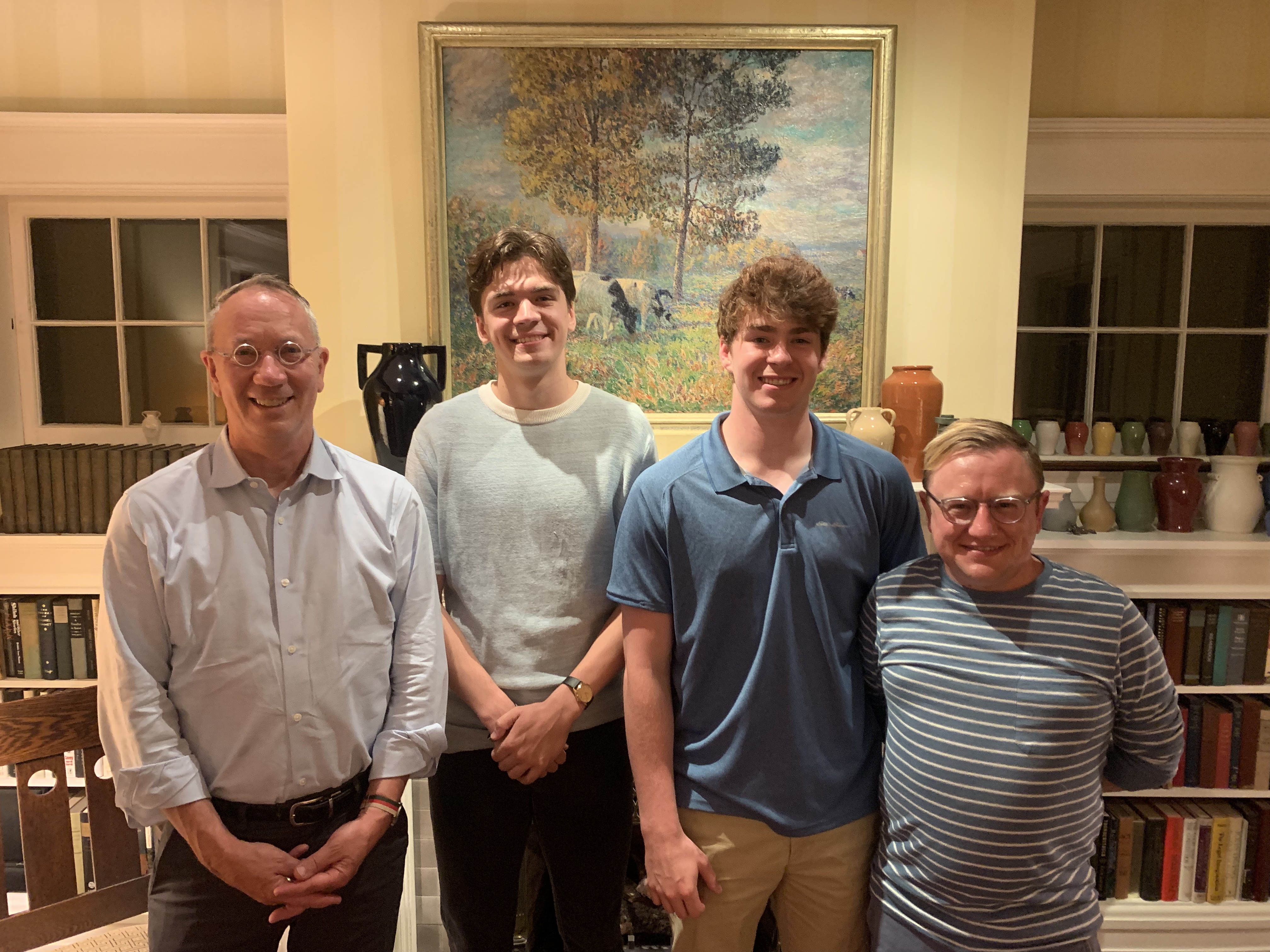 Jeff Been ’81, Jackson Grabill ’24, Morgan Lamon ’24 and Nick Maraman ’10 