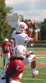 Laird pulls in one of his game-high seven catches.