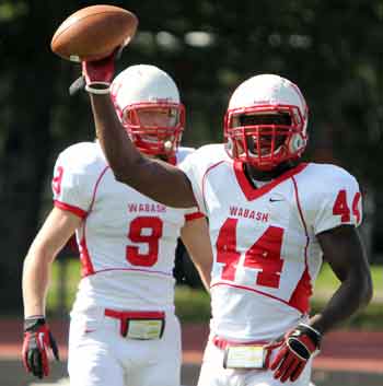 Akinribade celebrates an early-season interception