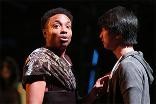 Dei’Marlon Scisney (left) and Benvolio Wang in Anon(ymous).