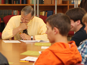 Bill Boone ’60 and his Fountain Central High School English students