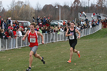 Dalton Boyer finished second overall, four seconds behind the regional champion. Photo courtesy of the Calvin College web site.
