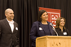 Johnson's children at his retirement dinner