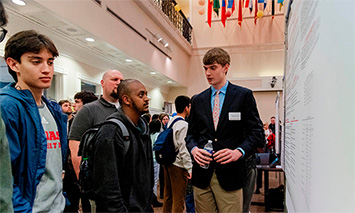 The Celebration of Student Research, Scholarship, and Creative Work featured 80 students presenting 27 talks or performances and 33 posters or exhibits.