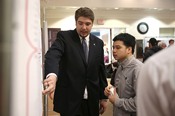 Tollar presenting at the 2019 Celebration of Student Research