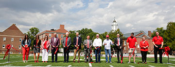 The ribbon cutting ceremony at the Little Giant Stadium dedication on Sept. 18.