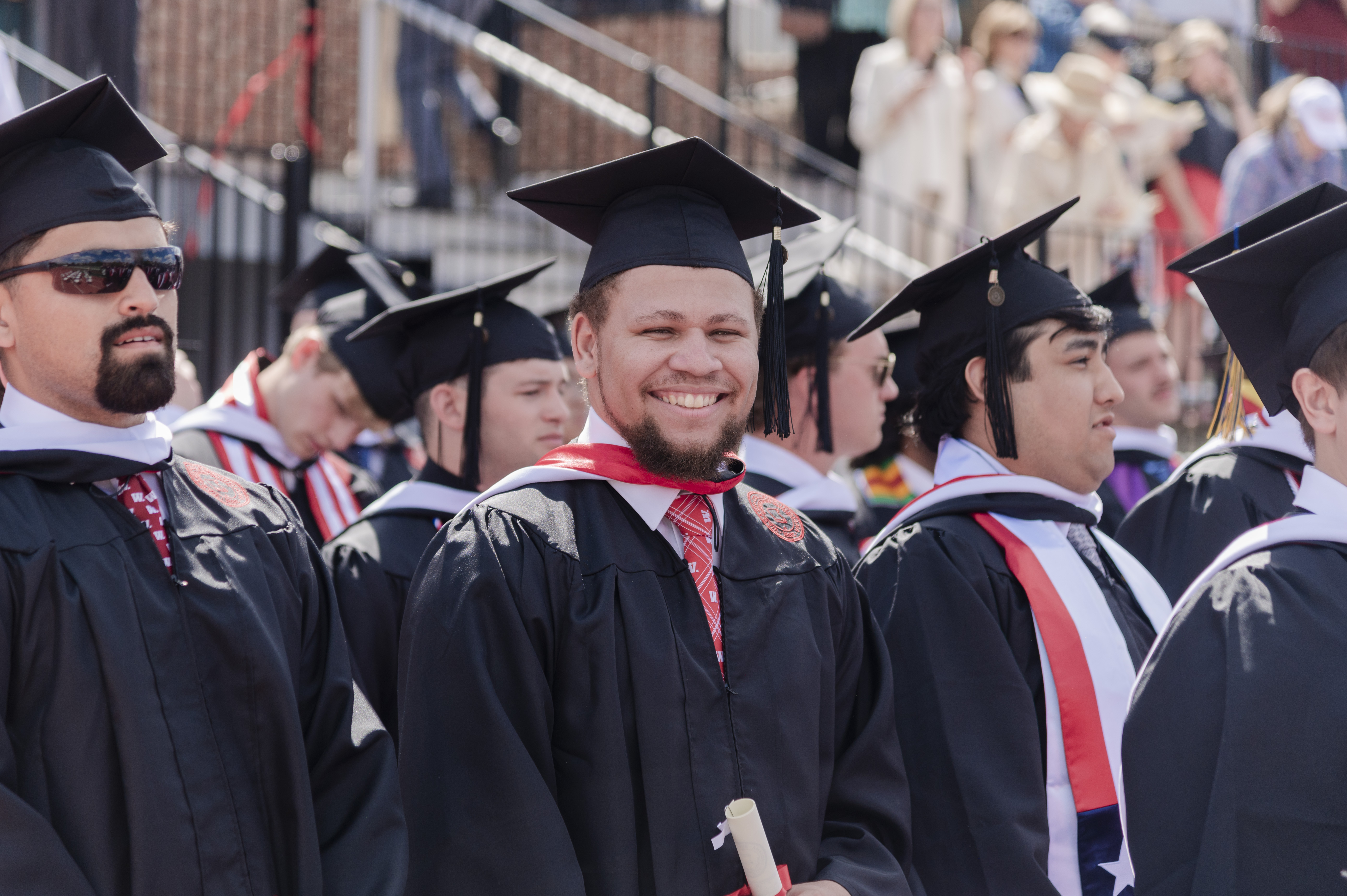 There were lots of smiles in Little Giant Stadium during Wabash College's 186th Commencement Ceremony.