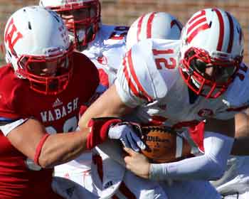 Cody Buresh gets after Reed Florence.