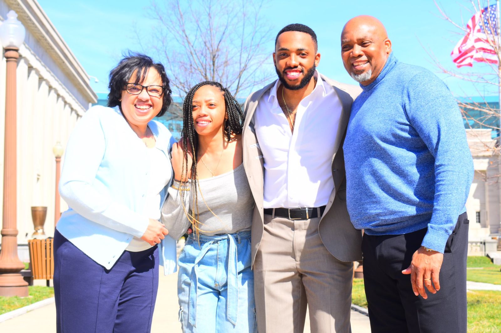 Anthony Douglas with his family.