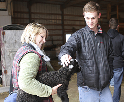 Fellers frequently host students at the farm