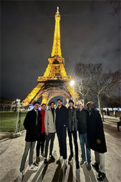 The French 202/302 students at the Eiffel Tower.