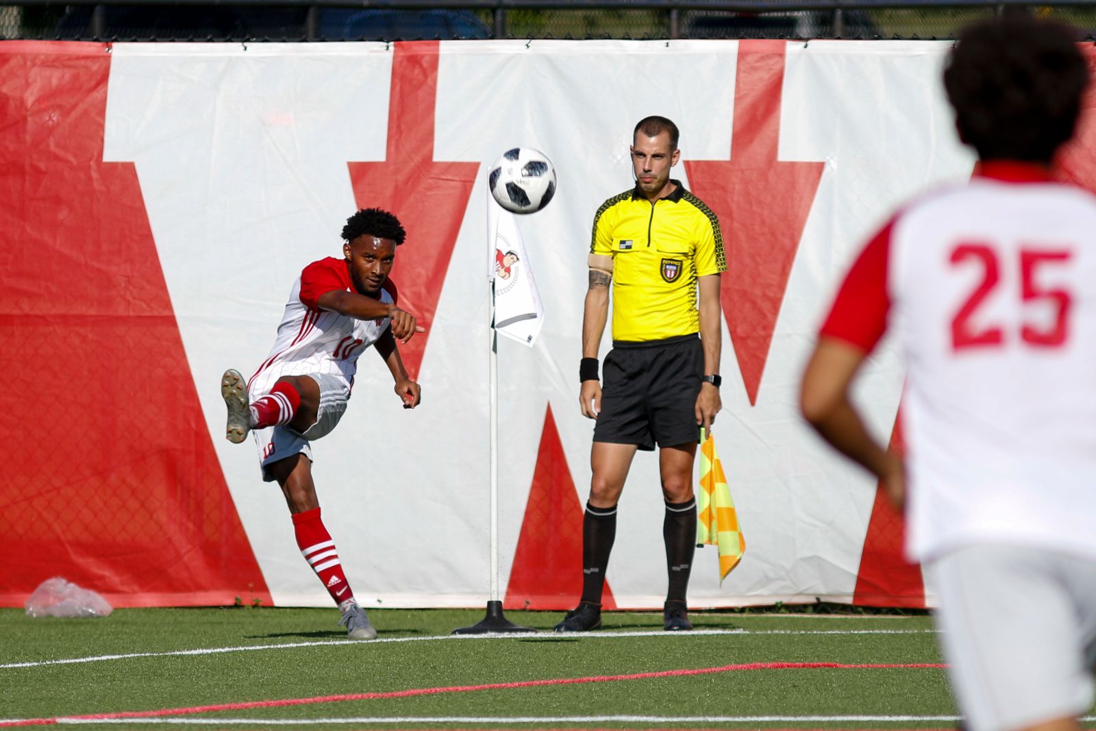 Wabash struck for the first goal against Franklin when Tim Herring fired a shot from the left side and scored to put the Little Giants up 1-0 during the season opener on Sept. 1, 2021.