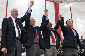 Take a bow (from left): Carl Schmidt, Richard Bowen, Larry Bennett, Reed Spencer.
