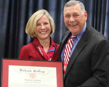 Chris White with NAWM President Greg Estell ’85.