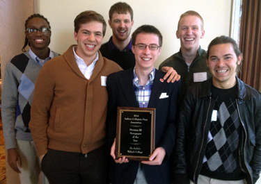 Attending the ICPA Awards: Ian Artis, Fritz Coutchie, Corey Egler, <br>'14-'15 Editor Patrick Bryant, Justin Miller, and David Myles