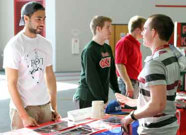 Students started arriving early to pick up their schedules.