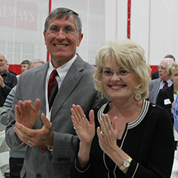 Hall of Fame Coach Gene Miiller and his wife.