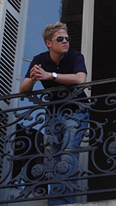 Harris pictured in France.