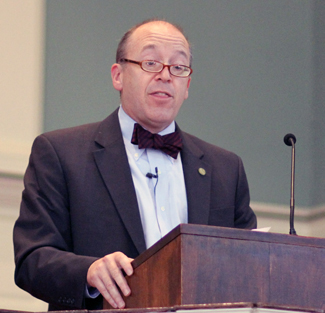 President Hess delivers his first Chapel Talk