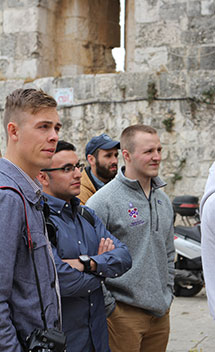 Hoekstra (left) and King (right) at Temple Mount in Old Jerusalem.