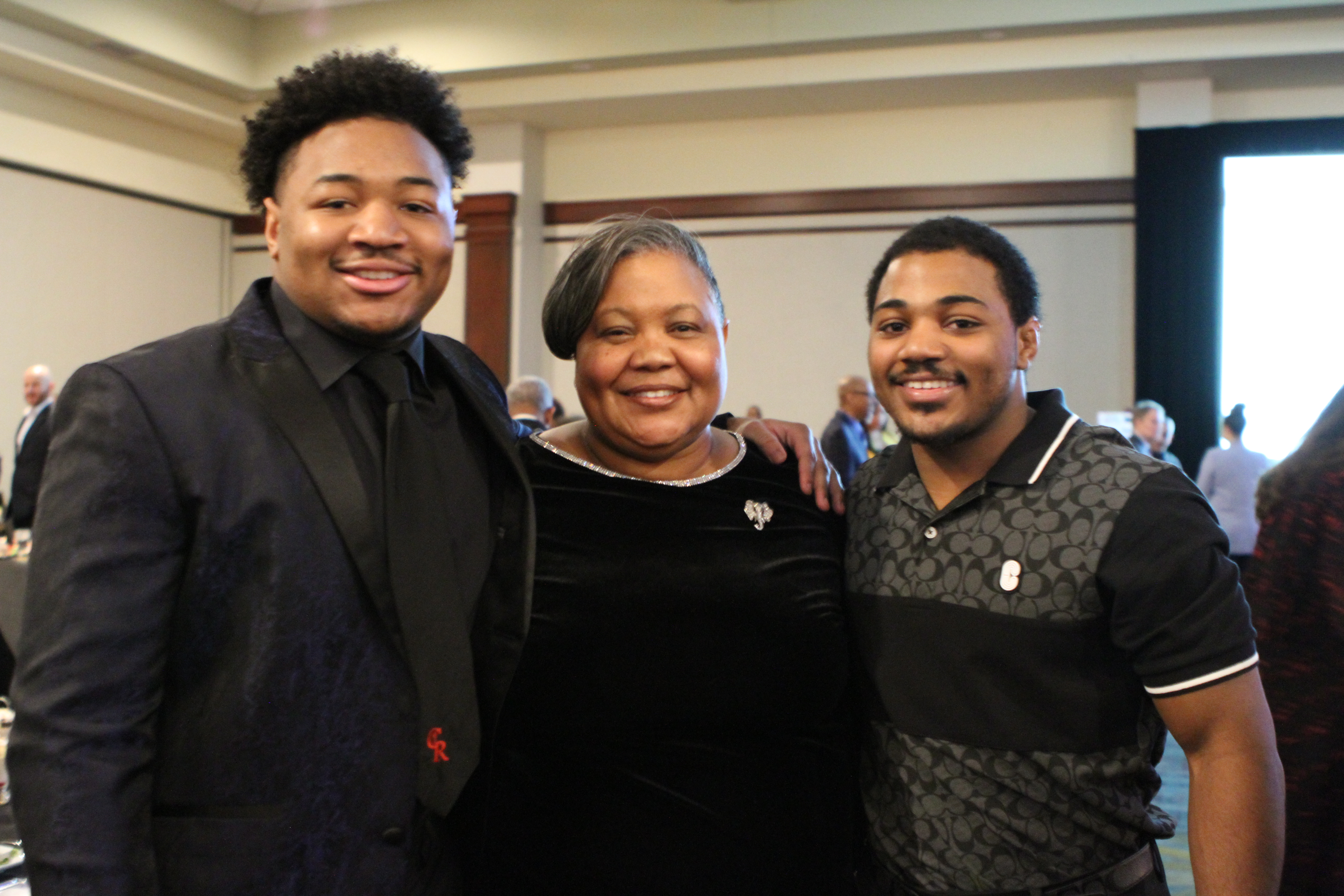  Holli Harrington and her sons, Bradley ’24 and Brailen ’22 